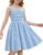 Girls Summer Dress Flowy Party Fancy Cami Dresses for Girls Sleeveless Sundress Beach Outfits Cute Short Dress