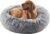 36 inches Donut Dog Bed for Large Dogs – Calming Fluffy Round Pet Bed with Removable & Washable Cover,Fits up to 80 lbs Pets (Dark Grey,Large)