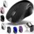 Mouse for MacBook Bluetooth Wireless Mouse Laptop MacBook Air Mac Pro Silent Rechargeable PC iPad Optical Mouse with Jiggler Dual Mode Switch Bluetooth 5.2/3.0 and 2.4GHz USB Type-C Receiver BLACK