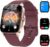 Smart Watches for Women Men with Bluetooth Call & AI Voice, 1.85″ HD Fitness Tracker with Heart Rate SpO2 Sleep Monitor, 100+ Sports Modes,Mini Games, IP68 Waterproof Smartwatch for Android iOS Phones