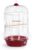Prevue Pet Products Classic Round Bird Cage – Ideal for Finches, Canaries, Parakeets, and Other Small Birds, Indoor Traditional Style Birdcage with Circular Hook for Hanging – Red