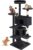 FDW | 54″ Cat Tree Tower | Dark Gray | Multi-Level Indoor Activity Center with Sisal Scratching Posts, Condos, Plush Perches, Hanging Cat Toys | Sturdy, Easy to Assemble | for Kittens & Adult Cats