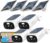4pc 2.4G/5G WiFi Cameras for Home Security with Double Solar Panels, 2K Solar Security Cameras Wireless Outdoor, Color Night Vision , 2-Way Talk, Spotlight, Siren,IP66, Cloud/SD, AI Detection, W/Alexa