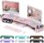 gianotter Dual Monitor Stand Riser, Desk Organizer With Drawer and 2 Pen Holders,Desk Organizers and Accessories, Pink Office Supplies (Pink)