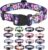 Mihqy Dog Collar with Bohemia Floral Tribal Geometric Patterns – Soft Ethnic Style Collar Adjustable for Small Medium Large Dogs(Floral Pink,L)