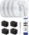 Veken Cat Water Fountain Filters, 4 Pack Replacement Filters & 4 Pack Replacement Pre-Filter Sponges Set for 50oz, 84oz, 95oz or 108oz Automatic Pet Fountain Dog Water Dispenser