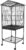 Extra Large Bird Cage, 49Inch Wrought Iron Bird Cage 360° Full Hollow Design with Universal Wheels for Parakeets Canaries Cockatiels Lovebirds 18.11×18.11×49.21 Inch (Black)