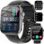 Smart Watches for Men Women with Bluetooth Calls,1.83″ HD,7 Day+ Battery Fitness Tracker with SpO2/HR/Sleep/BP Monitor,110+ Sports Activity Trackers,IP68 Smart Watches for Android iOS Black