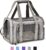 Henkelion Cat Carriers Dog Carrier Pet Carrier For Small / Medium Cats Dogs Puppies (Up To 15lbs), TSA Airline Approved Small Dog Carrier Soft Sided, Collapsible Waterproof Travel Puppy Carrier – Grey