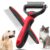 Tpotato Deshedding Dog Brush for Long Haired Dogs Cats,Undercoat Shedding Rake for Dematting Detangling Tangles Matted Fur and Knots,Metal Pet Comb,Professional Pet Grooming Supplies Tool Kit,Red