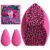 BS-MALL Dual-purpose Powder Puff & Makeup Sponge – Premium Makeup Sponge Set For Foundation, Loose Powder – Travel-friendly, Multi-purpose Portable Travel (Hot Pink Leopard print Sponge)