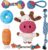 Toozey 7 Pack Small Dog Toys, Puppy Teething Toys, Durable Ropes Chew Toys, Cute Calf Squeaky Dog Toys, Non-Toxic and Safe