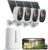 COOAU 4MP Security Cameras Wireless Outdoor​​, Faster Charging Solar Powered, Sharper-Image Outdoor Camera Wireless,No Subscription,PIR Detection,Surveillance System for Wide-Area Whole-House Coverage