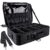 gzcz Large Capacity Travel Makeup Train Case,Professional Cosmetic Bags for Women,Portable Makeup Brush Bag Organizer Storage with Adjustable Dividers and Shoulder Strap