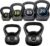 Yaheetech 6pcs Kettlebell Set HDPE Coated Kettlebells Weight Sets 5LB, 10LB, 15LB, 20LB, 25LB, 35LB Kettlebells for Home Fitness Gym