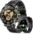 Smart Watch for Men Answer/Make Call for Android iPhone, 1.43″ AMOLED HD Screen Mens Luxury Watch, 400mAh Heavy Duty Smartwatch Heart Rate Blood Oxygen Blood Pressure Sleep Monitor Pedometer, 2 Straps