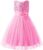 Uhnice Sequin Sleeveless Tulle Mesh Flower Girl Party Dress