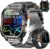 GPS Smart Watch for Men (Answer/Make Calls), 2.01” Military Rugged Smartwatches for Android iPhone Fitness Tracker with Compass/10 Days Battery/Heart Rate/Sleep/100+ Sport Modes(2 Straps)
