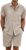 COOFANDY Men’s Summer Beach Outfits 2 Piece Short Sleeve Shirts and Shorts Vacation Texture Linen Sets for Men