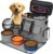 Modoker Dog Travel Bag, Weekend Pet Travel Set for Dog and Cat, Airline Approved Tote Organizer with Multi-Function Pockets, 2 Food Storage Containers, 2 Collapsible Bowls, 1 Feeding Mat (Grey)