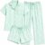 US Angels Girls Pajama Set 3 Piece, Short Sleeve Button Down PJs with Shorts & Pants, Soft Sleepwear Girls & Tweens Size 5-16