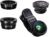 Phone Lens,by Ailun,3 in 1 Clip on 180 Degree Fish Eye Lens+0.65X Wide Angle+10X Macro Lens,Universal HD Camera Lens Kit for Mobile Phone,Cellphone,Smart Phone