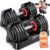 XDDIAS Adjustable Dumbbells Set of 2 for Strength Training, One-Hand Quick Adjust, 25/55/80/90 lbs Options, Anti-Slip Grip Handle, Compact Home Gym Weights for Men Women