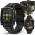CARBINOX Edge Smart Watch Rugged, 1.96″ AMOLED, Stainless Steel, IP69K/5ATM Fitness trackers, Dual-Band GNSS, 500mAh, Bluetooth Calls, Smart Watch for Android Phones iOS (Black)