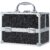 FRENESSA Makeup Train Case Portable Makeup Case Organizer Cosmetic Box Make Up Box Makeup Organizer Cosmetic Storage Cases with Locking Nail Kit Organizer Travel Case Black
