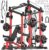 Power Rack Power Cage Multi-Function Squat Rack with Cable Crossover System Selectable More Training Attachment Power Rack for Garage & Home Gym