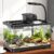 Pawfly 2 Gallon Fish Tank, Small Aquarium Kit, Betta Fish Tank Starter Kit with 6 W LED Light, 65 GPH Filter, Siphon Vacuum Water Changer & Basket, Aquarium for Betta, Shrim, or Small Fishes