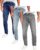 Galaxy by Harvic Mens Jeans 3-Pack Flex Stretch Slim Straight Pants – 5 Pocket Comfort Stretch Jeans for Men, Sizes 30-42